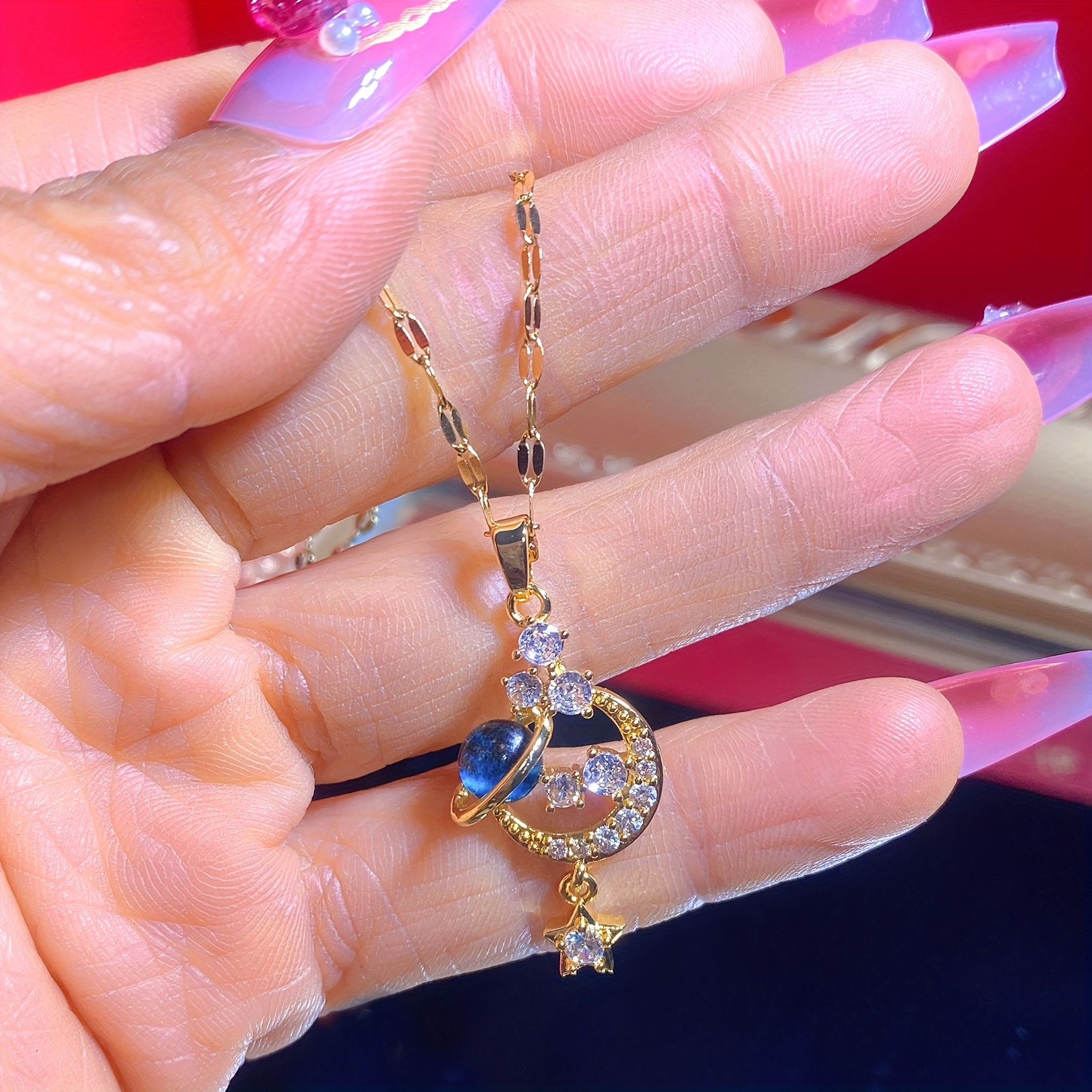 3pcs Set of Star Themed Necklaces, Classic Versatile Pendants